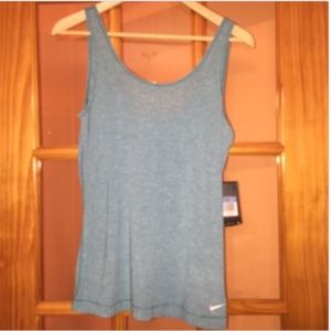 NWT NIKE PRO SKY BLUE DRI FIT Tank Top SZ M